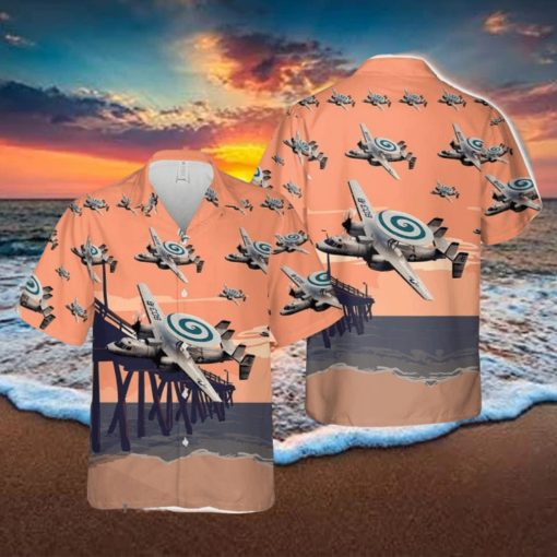 US Navy E 2C Hawkeye Of VAW 123 Screwtops Hawaiian Shirt Beach Lover Gift