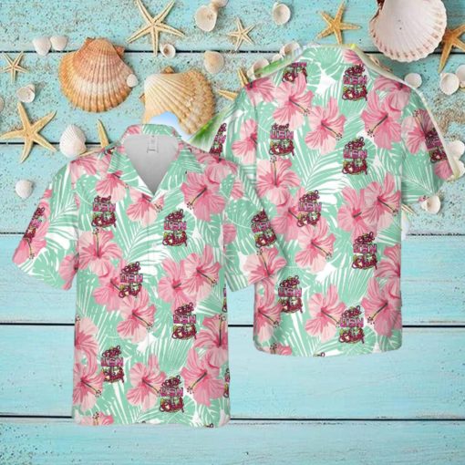 US Navy Female Chick Chief CPO Pink Hawaiian Shirt