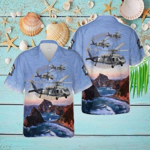 US Navy Helicopter Sea Combat Squadron 23 (HELSEACOMBATRON 23) HSC 23 ‘Wildcards’ Sikorsky MH 60S Knighthawk 3D Hawaiian Shirt