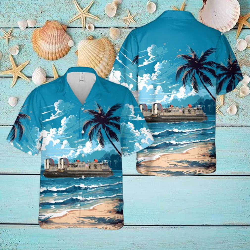 US Navy Landing Craft Air Cushion LCAC 2 Hawaiian Shirt US Navy Landing Craft Air Cushion LCAC 2 Hawaiian Shirt