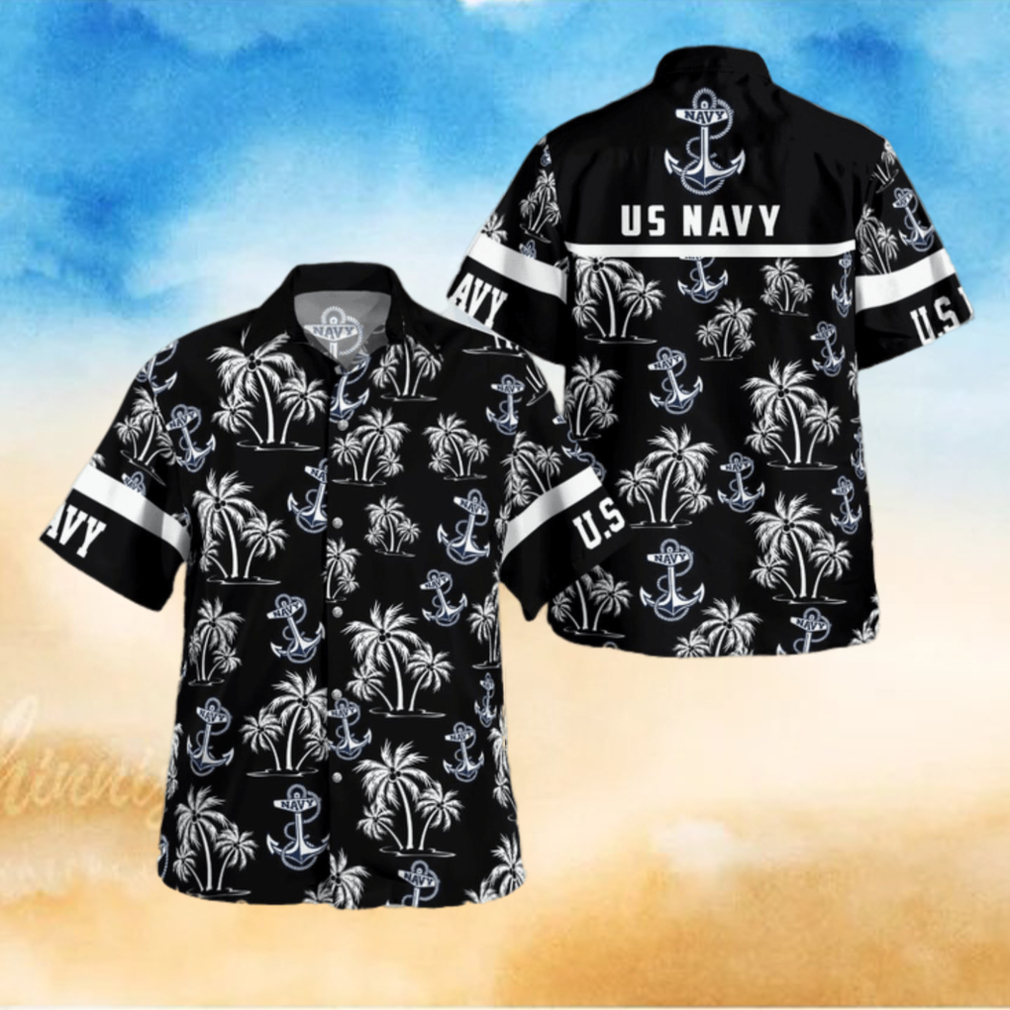 US Navy Palm Hawaiian Shirt US Navy Palm Hawaiian Shirt