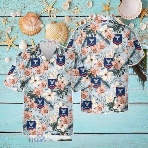 US Navy Red E 4 Aviation Boatswain’s Mate AB Tropical 3D Hawaiian Shirt US Navy Summer Gift