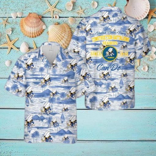 US Navy SEABEES Naval Construction Force (NCF) Hawaiian Shirt