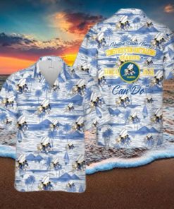 US Navy SEABEES Naval Construction Force (NCF) Hawaiian Shirt