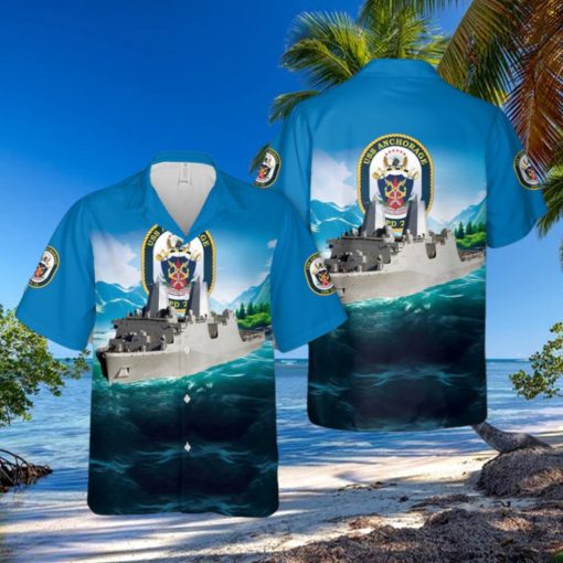 US Navy USS Anchorage (LPD 23) Hawaiian Shirt