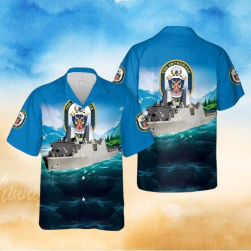 US Navy USS Anchorage (LPD 23) Hawaiian Shirt