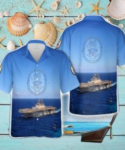 US Navy USS Boxer (LHD 4) 3D Hawaiian Shirt Button Beach Shirt