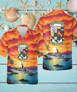 US Navy USS Brooke (FFG 1) Tropical 3D Hawaiian Shirt US Navy Summer Gift
