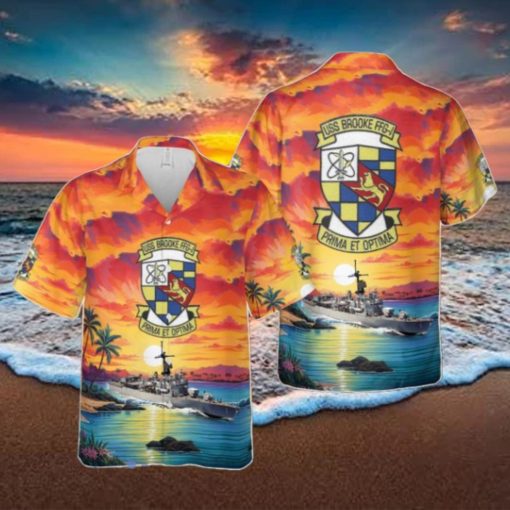 US Navy USS Brooke Hawaiian Shirt Special Gift For Men And Women