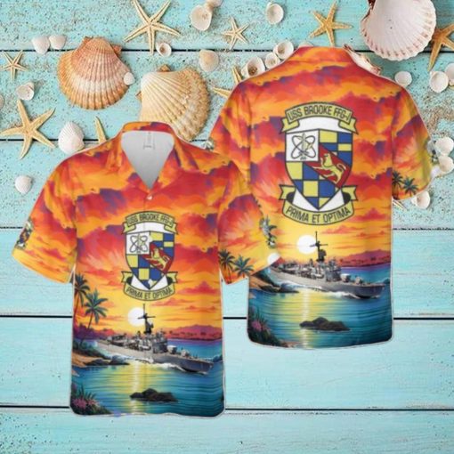 US Navy USS Brooke Hawaiian Shirt Special Gift For Men And Women