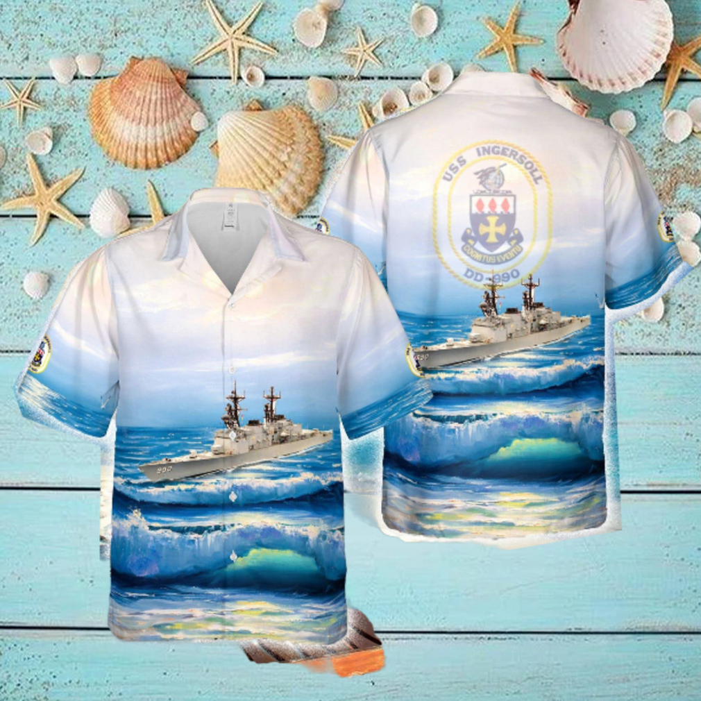 US Navy USS Ingersoll (DD_990) Hawaiian Shirt