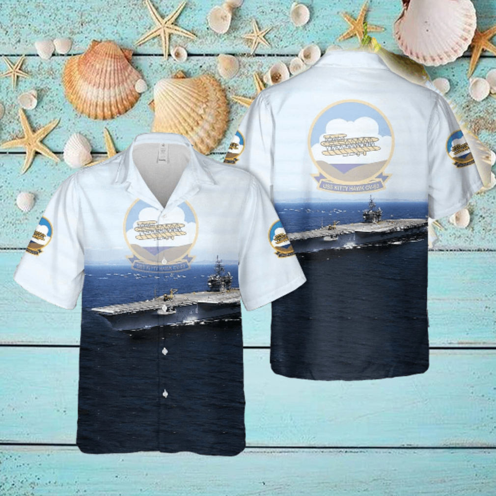 US Navy USS Kitty Hawk (CV_63) Hawaiian Shirt US Navy USS Kitty Hawk (CV_63) Hawaiian Shirt