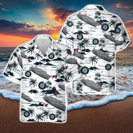 US Navy USS Nimitz (CVN 68) Tropical 3D Hawaiian Shirt US Navy Summer Gift