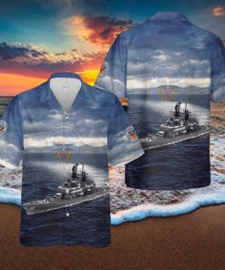 US Navy USS Richmond K. Turner (DLG 20 CG 20) Leahy class cruiser destroyer leader Hawaiian Shirt