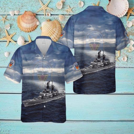 US Navy USS Richmond K. Turner (DLG 20 CG 20) Leahy class cruiser destroyer leader Hawaiian Shirt