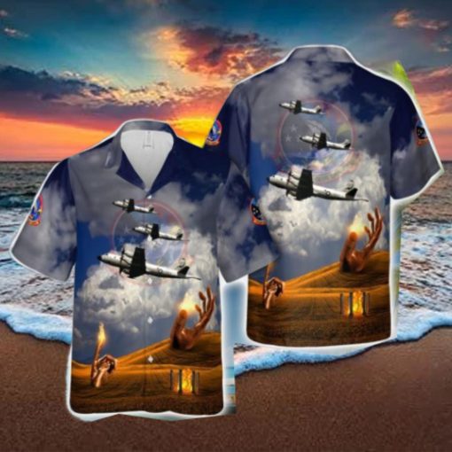 US Navy VP 6 Blue Sharks P 3B 3D Hawaiian Shirt Button Beach Shirt
