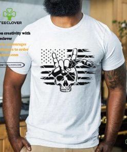 US Rock Sign Skull Welder shirt