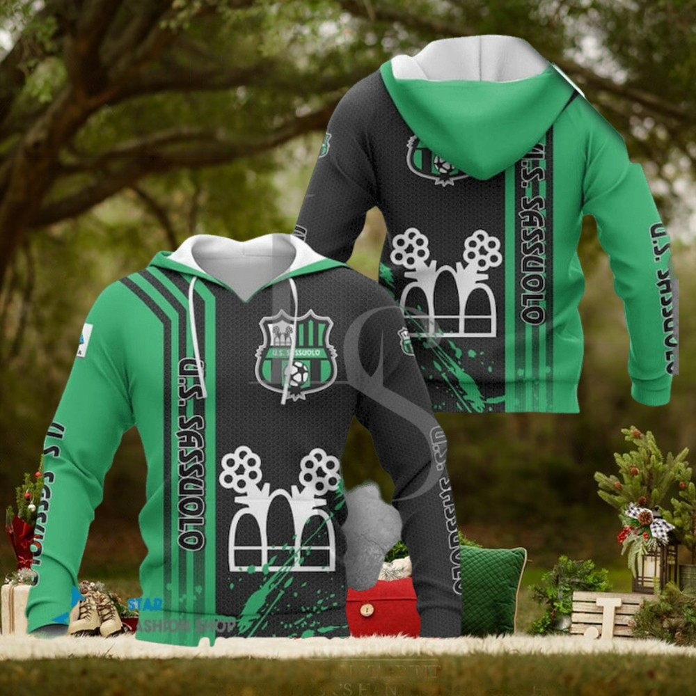 US Sassuolo Calcio Black Green Pullover Hoodie US Sassuolo Calcio Black Green Pullover Hoodie