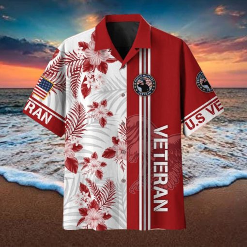 US Veteran Memory Flag Ocean US Veteran Hawaiian Shirt For Men Veteran