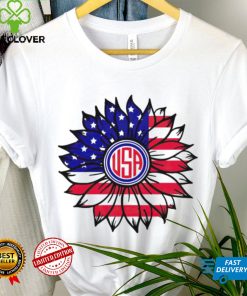 USA 4th of July sunflower shirt