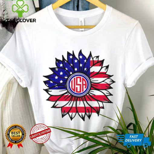 USA 4th of July sunflower shirt