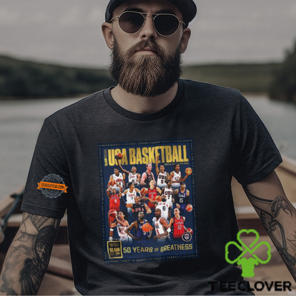 USA Basketball Is Celebrating 50 Years Of Greatness 2024 Paris Olympics SLAM Presents Gold The Metal Editions Classic T Shirt USA Basketball Is Celebrating 50 Years Of Greatness 2024 Paris Olympics SLAM Presents Gold The Metal Editions Classic T Shirt