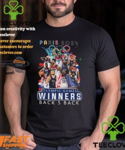 USA Basketball Men National Team Paris 2024 Olympic Games Winners Back 5 Back T Shirt