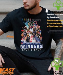 USA Basketball Men National Team Paris 2024 Olympic Games Winners Back 5 Back T Shirt