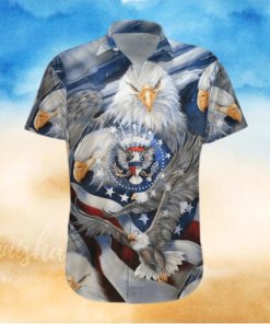 USA Eagle American Flag 3D 3D Hawaiian Shirt Tropical Aloha For Men And Women Gift