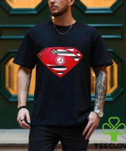 USA Flag Inside Alabama Crimson Tide Superman shirt