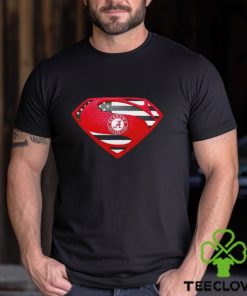 USA Flag Inside Alabama Crimson Tide Superman shirt