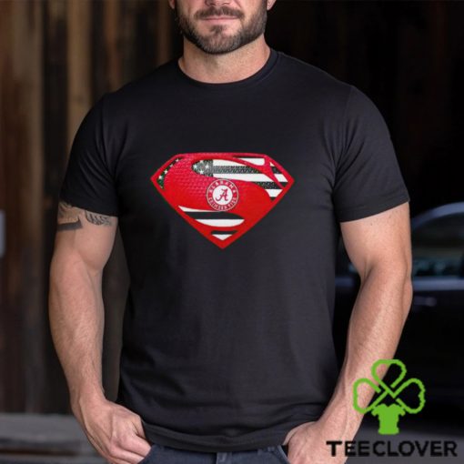 USA Flag Inside Alabama Crimson Tide Superman shirt