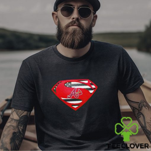 USA Flag Inside Atlanta Braves Superman shirt
