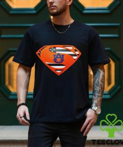 USA Flag Inside Auburn Tigers Superman shirt