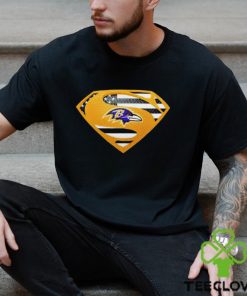 USA Flag Inside Baltimore Ravens Superman shirt