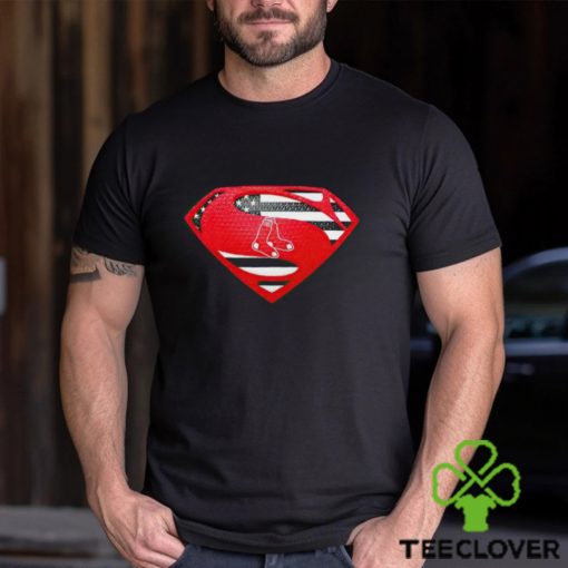 USA Flag Inside Boston Red Sox Superman shirt