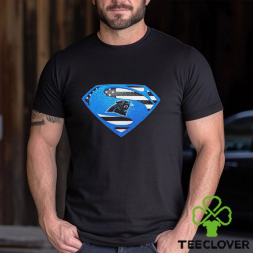 USA Flag Inside Carolina Panthers Superman shirt