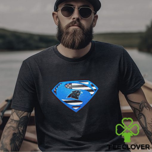 USA Flag Inside Carolina Panthers Superman shirt