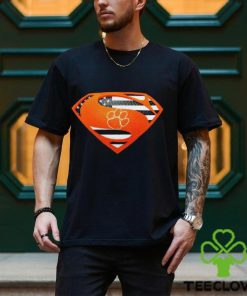 USA Flag Inside Clemson Tigers Superman shirt