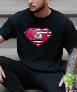 USA Flag Inside Colorado Avalanche Superman shirt