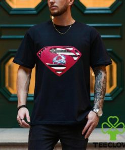 USA Flag Inside Colorado Avalanche Superman shirt