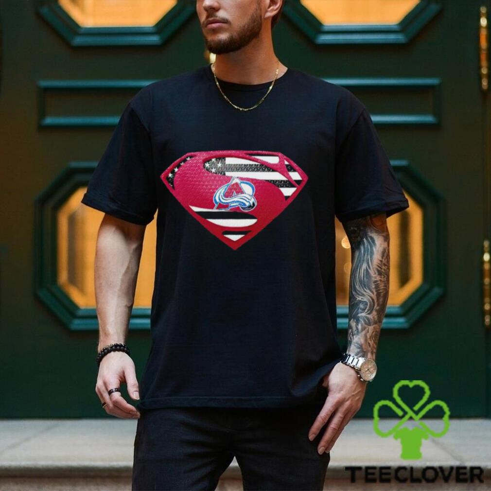 USA Flag Inside Colorado Avalanche Superman shirt USA Flag Inside Colorado Avalanche Superman shirt