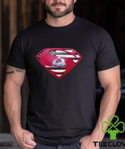USA Flag Inside Colorado Avalanche Superman shirt