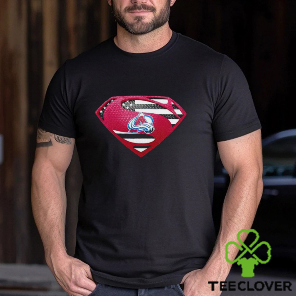USA Flag Inside Colorado Avalanche Superman shirt USA Flag Inside Colorado Avalanche Superman shirt