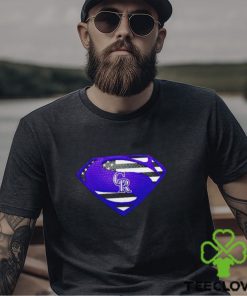 USA Flag Inside Colorado Rockies Superman shirt