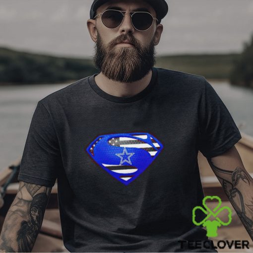 USA Flag Inside Dallas Cowboys Superman shirt