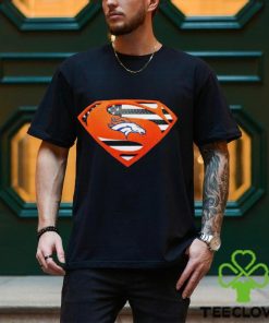 USA Flag Inside Denver Broncos Superman shirt