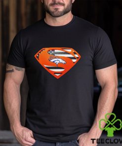 USA Flag Inside Denver Broncos Superman shirt