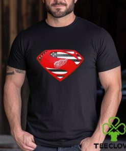 USA Flag Inside Detroit Red Wings Superman shirt