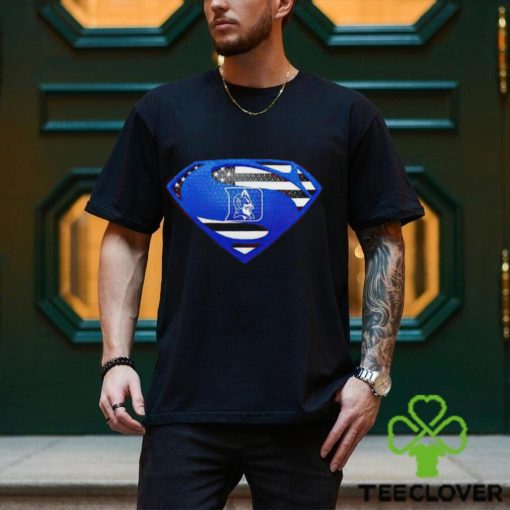 USA Flag Inside Duke Blue Devils Superman shirt